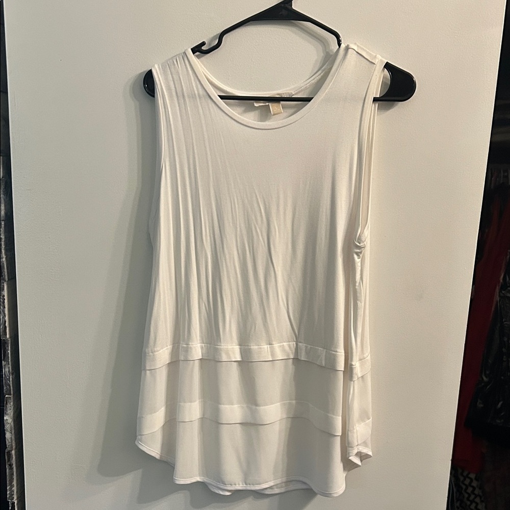 MICHAEL Michael Kors Cream Layered Tank Top